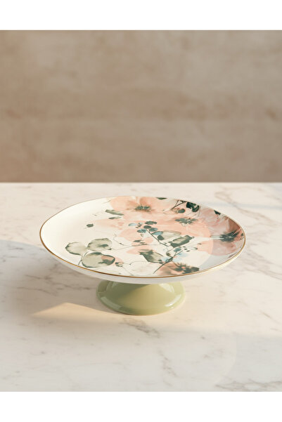 REDTAG White Floral Printed Cake Stand