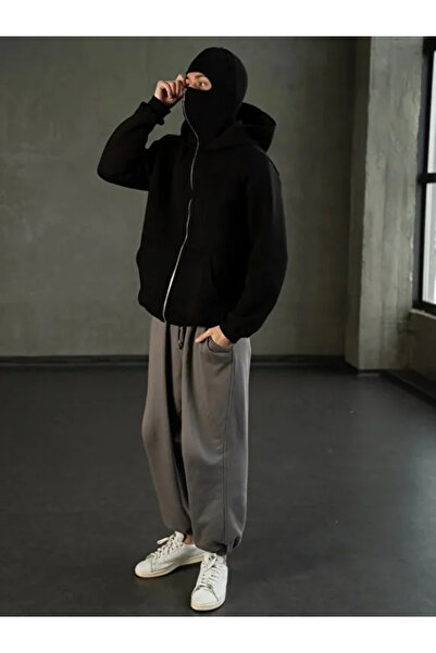 Freak Tshirt Snow Masked Ninja Unisex Sweatshirt Cardigan 3 Thread Ş Fleece-Lined Thick Fleece