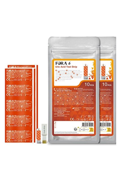 FORA 6 Duo Pack Uric Acid Test - Economic Pack (2x10 tests)