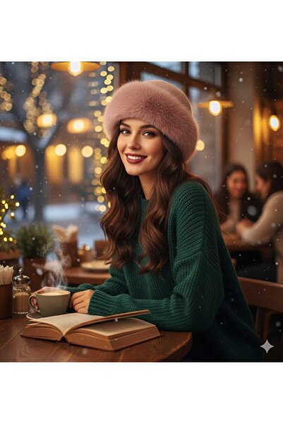 Betülce Trend Triangle Plush Fur Kalpak Hat