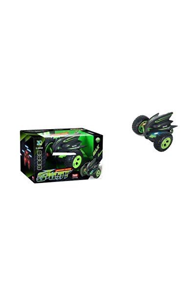 Toysea 2.4G RC Stunt Car with 360° Rotation, LED Lights, Double-Sided Flip, USB Charging, Rechargeable