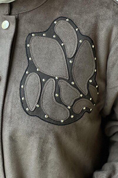 Nuss Front Snap Fastener Double Pocket Suede Cap