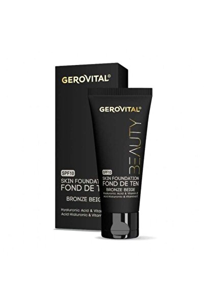GEROVITAL Beauty Foundation with Hyaluronic Acid and Vitamin E, SPF10, Bronze Beige, 30 ml