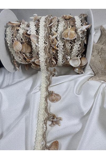 jasmina store doğal deniz kabuğu çeşitli süslemeli dantel serit (1mt)