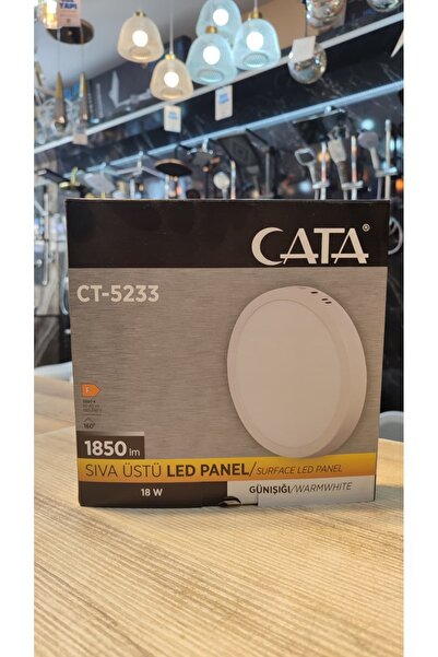 Cata 18 Watt Sıva Üstü Led Panel Beyaz Kasa Günışığı CT5233