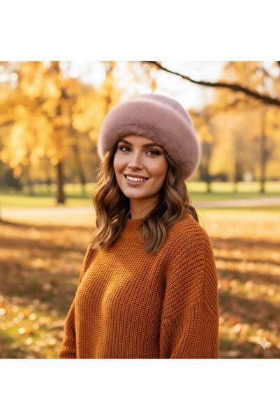 Betülce Trend Triangle Plush Fur Kalpak Hat