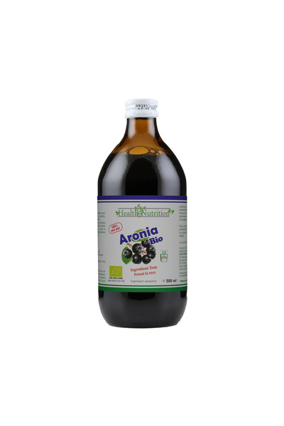 Health Nutrition Aronia BIO - Suc 100% pur, 500 ml