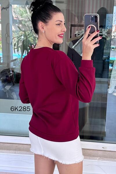 İnce Topuk Collar Detail Modal Sweatshirt 6K285