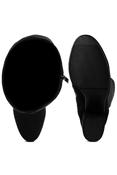 london Rag Women Microfiber Calf Boots in Black