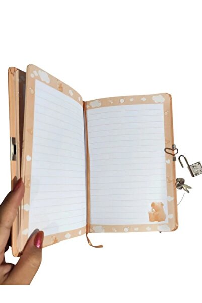 Limmy Capybara Scrapbook (Diary) Locked Notebook 80 Sheets - Hardworking Capybara