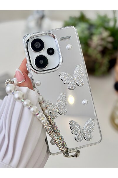 Go Aksesuar Redmi Note 13 Pro Plus 5g Uyumlu 3d Aynalı Charm Kelebek Tasarıml...