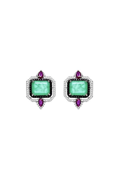 Luxenter 925 Silver Earrings MALIZU with Hydrothermal Quartz Stone