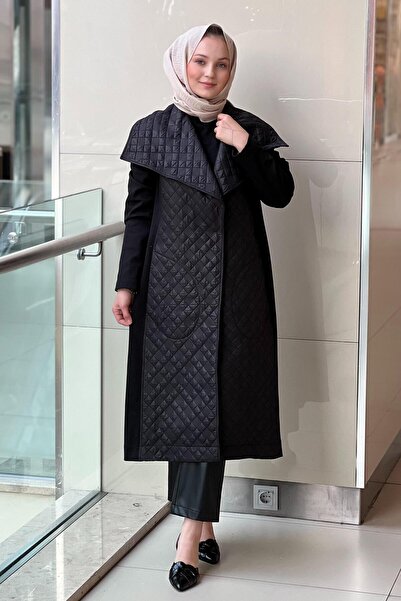 Nuss Wide Collar Quilted Combination Cap