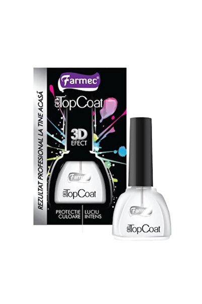Farmec Gel Top Coat protector and shine for nail polish, 11 ml —