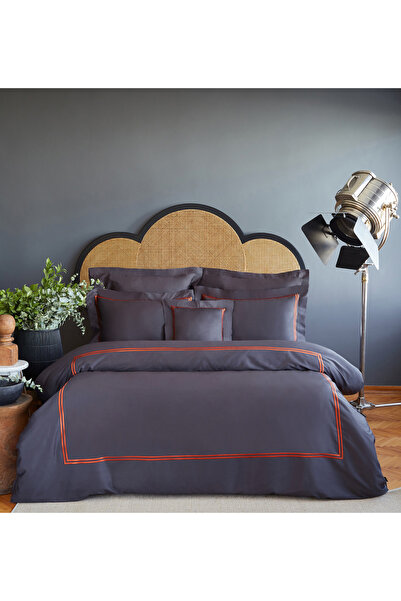 miemaison Milano Anthracite Fabric 120 Thread Count Luxury Duvet Cover Set - ...