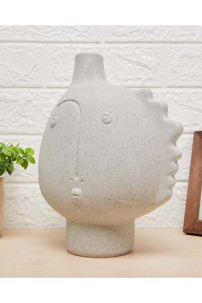 REDTAG Beige Gaia Face Vase