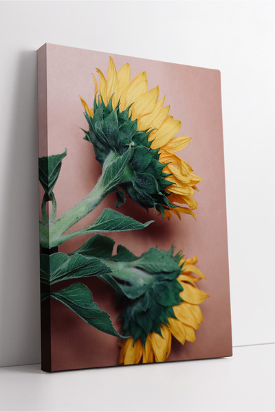 KOSS Dijital Decor de perete modern cu tematică de floarea-soarelui Accesoriu elegant pentru casă Pictură pe pânză cu design floral natural