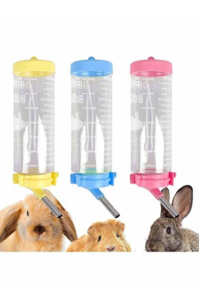 Generic 3Pcs Hamster Water Bottles, 8.5 oz Hanging No Drip Small Animal Drinking Bottle, BPA Free