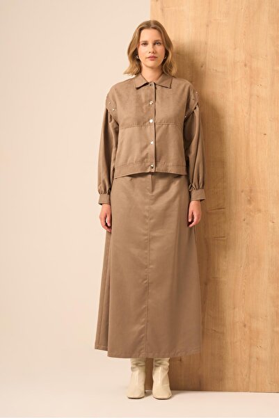 FTZ WOMEN Women's Suede Suit Mink 31238