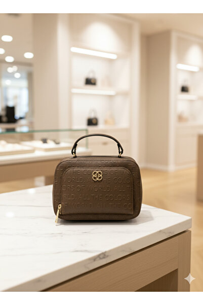 FABRİCA WEAR Women's Stylish Bag with Embossed Lettering, Phone Compartment, and Shoulder Strap
