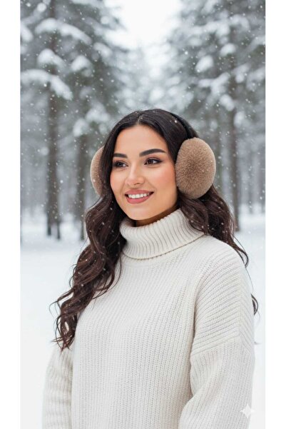 Betülce Foldable soft texture plush earmuff