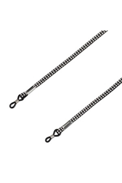 OEM Flat Artificial Leather Eyeglass Strap with Rhinestones 62cm