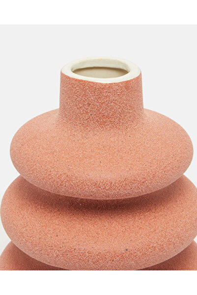 REDTAG Brown Ceramic Embellished Vase