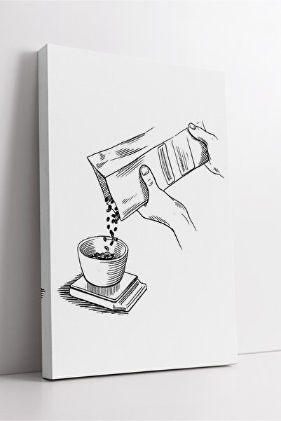 KOSS Dijital Pictură modernă pe pânză pentru bucătărie, în alb-negru, cu tema...