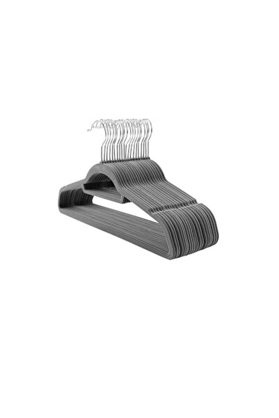 FORHOUSE Set 20 de umerașe din catifea pentru haine, gri