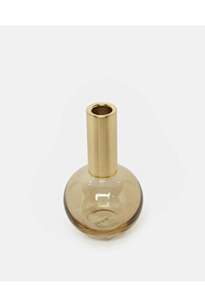 REDTAG Gold Metal And Glass Round Vase