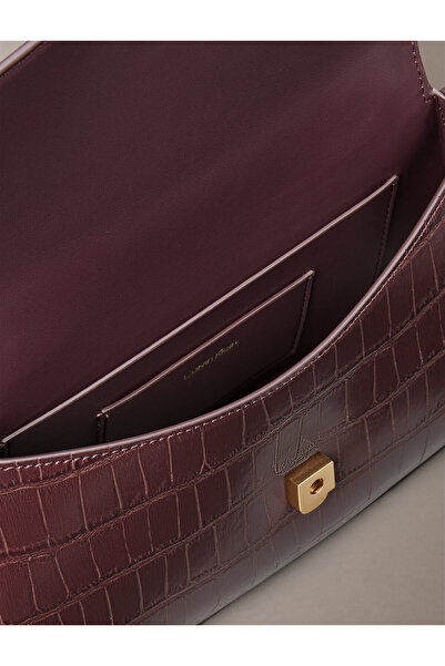 Calvin Klein Crocodile-Effect Chain Crossbody Handbag