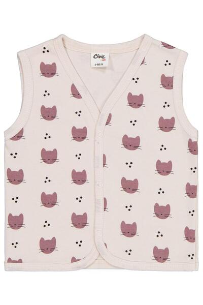 Civil Baby Kedi Empirme 6-18 Ay Yelek - Bej 6-9 Ay