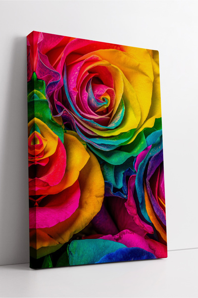 KOSS Dijital Detaliu de trandafir în explozie de culoare Compoziție de artă e...