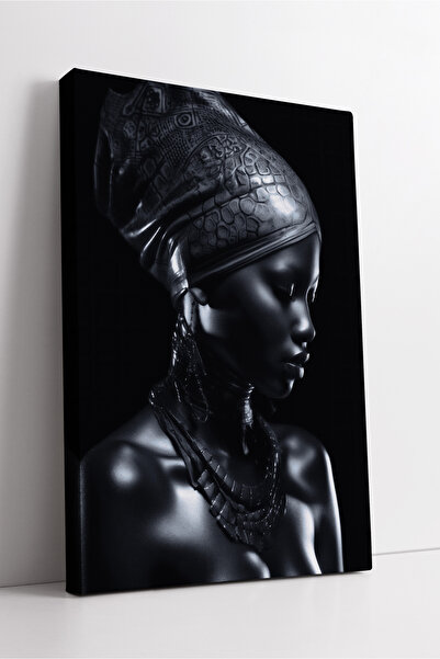 KOSS Dijital Profil de femeie afro cu model etnic, design artistic, estetică ...