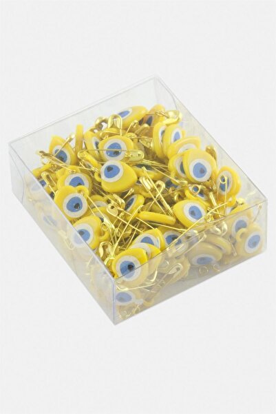 ZERO LAND MTXDPN Heart Evil Eye Beaded Crochet Hook (180357) 100 bucăți-galben-1