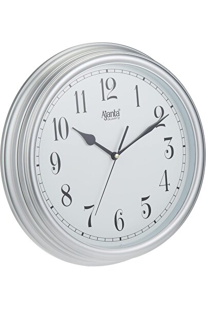 ajanta 4067 Designer Wall Clock, Silver
