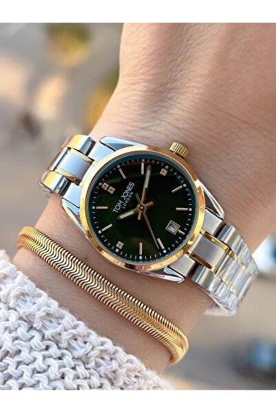 Tom Jones Steel Cord Blackening Color Does Not Throw Color 3 Atm Water Resistant Women's Wristwatch Btj.Yn10059.4