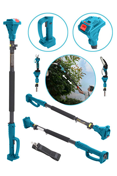 Dragro 2 .1 METRE UZATMALI TELESKOPİK SAP ŞARJLI TESTERE VE BUDAMA MAKASLARIN...