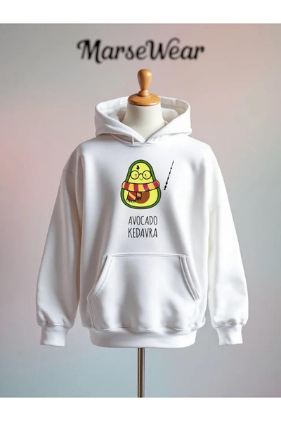 Vordevia سويت شيرت أفيوكادو كيدافرا مطبوع قطن قصة فضفاضة خيط O