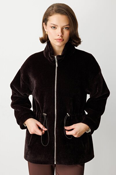 Ekol Dik Yaka Peluş Mont 6103-26k