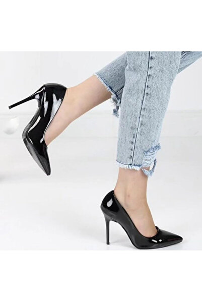 sweet girl Women's Black Patent Leather Sexy Sexy Thin High Heels Pointed Toe Comfortable Stiletto Heels Shoes