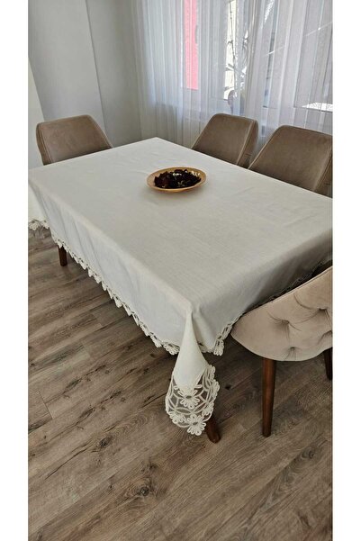 BRL ÇEYİZ HOME مفرش طاولة من الكتان الفرنسي بدون خياطة من جاردينيا