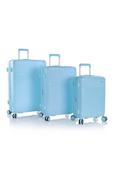 Heys Pastel Set Of 3 Polycarbonate with ABS Hard Sided 4-Wheeler Spinner Trolley Bag with TSA Lock