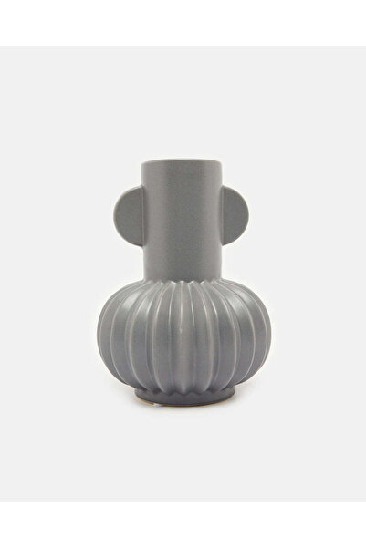 REDTAG Grey Ceramic Embellished Vase