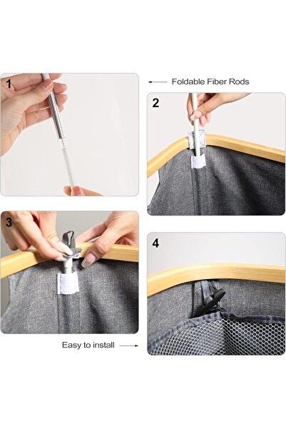 Home Dwell Bamboo Laundry Basket/Laundry Bag - Large 40 x 33 x 75 cm