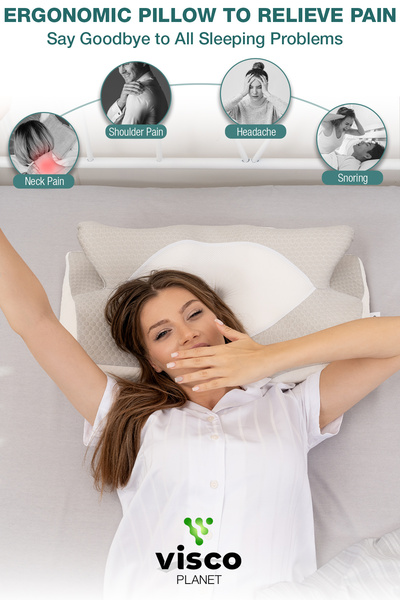 Visco Planet ortopedik yastık visco yastık boyun düzleşmesi yastığı güzellik yastığı