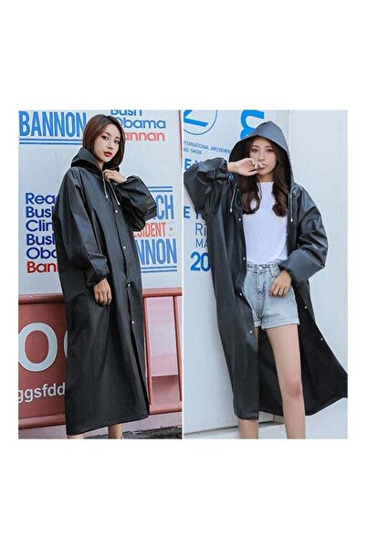 Generic Unisex Outdoor Travel Waterproof Hooded Drawstring Raincoat Jacket Rainwear