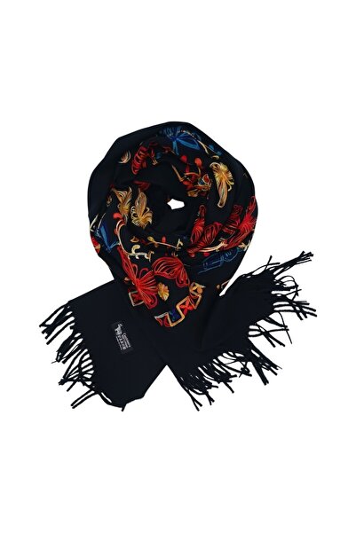 EVoStyle Eșarfă Imperial Elegance F35-5 – 100% lână, brodată, dimensiune 80 × 180 cm