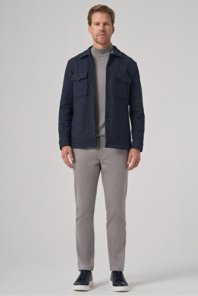 Morven Men's Navy Blue Worker Shirt Jacket