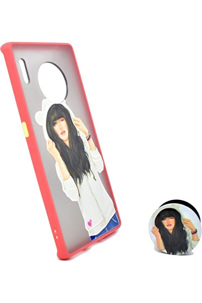 Generic Shockproof Hard Polycarbonate Graphic Case for Huawei Mate 30 Pro - Red Girl 02